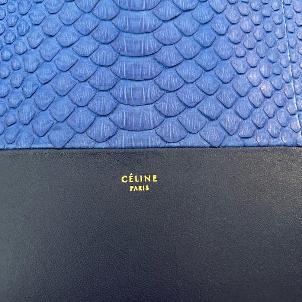 Celine Blue Python Leather Zippy Pouch - image 11
